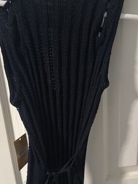 RACHEL Rachel Roy Black Off-the-Shoulder Ribbed Knit Dress